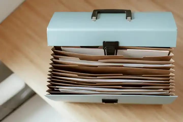 Organiserede dokumenter og mapper i et arkivsystem